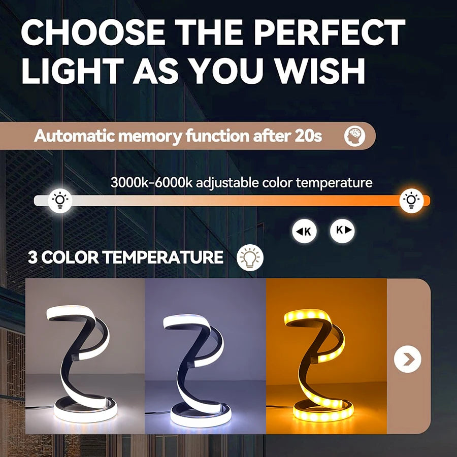 1PC unique creative desk lamp, USB power supply - three-tone light, suitable for bedroom study living room office