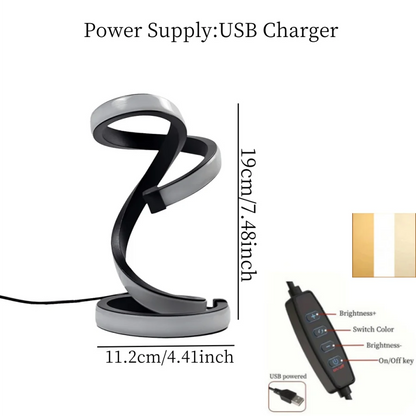 1PC unique creative desk lamp, USB power supply - three-tone light, suitable for bedroom study living room office