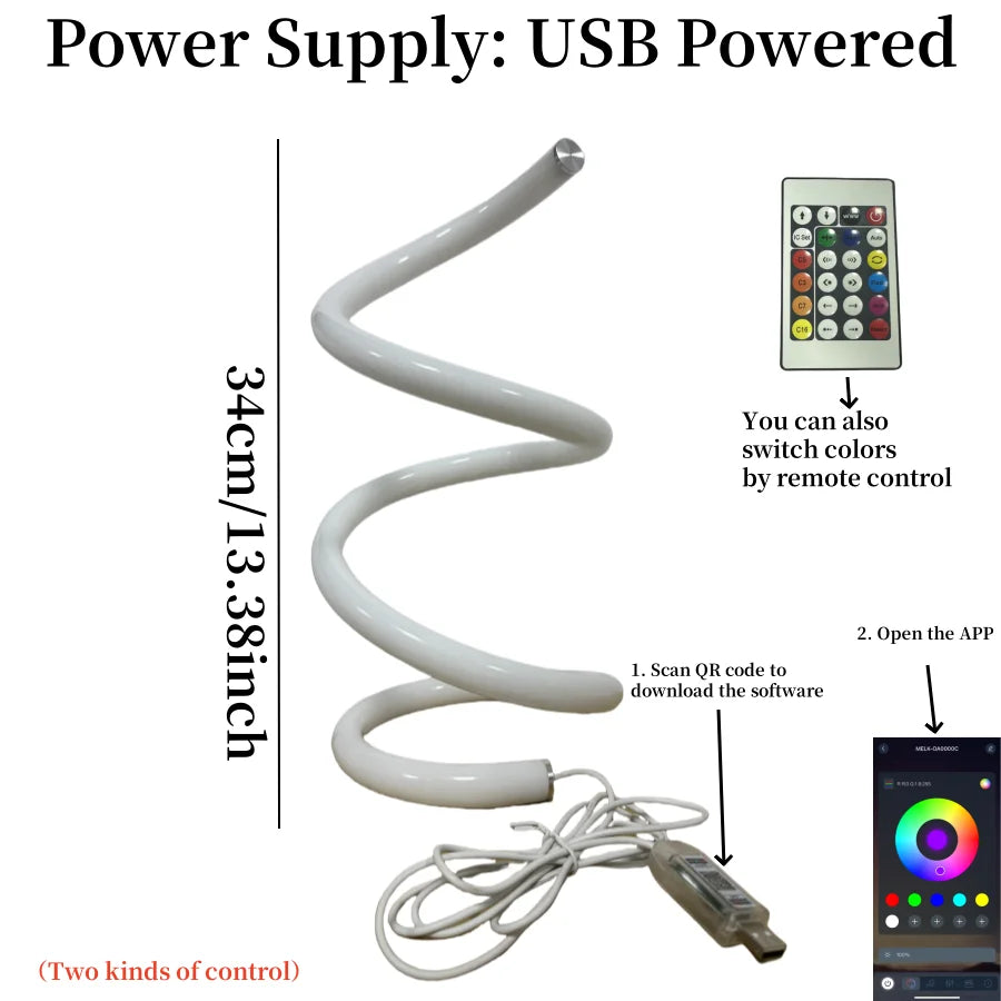 Acrylic LED Romantic Light USB Power Button Adjustment 36Light Modes Suitable For Bedroom Holiday Gifts BecorativeTable Lamps